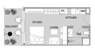 Apartment floor plan in VERDAN1A 4 No. 11008